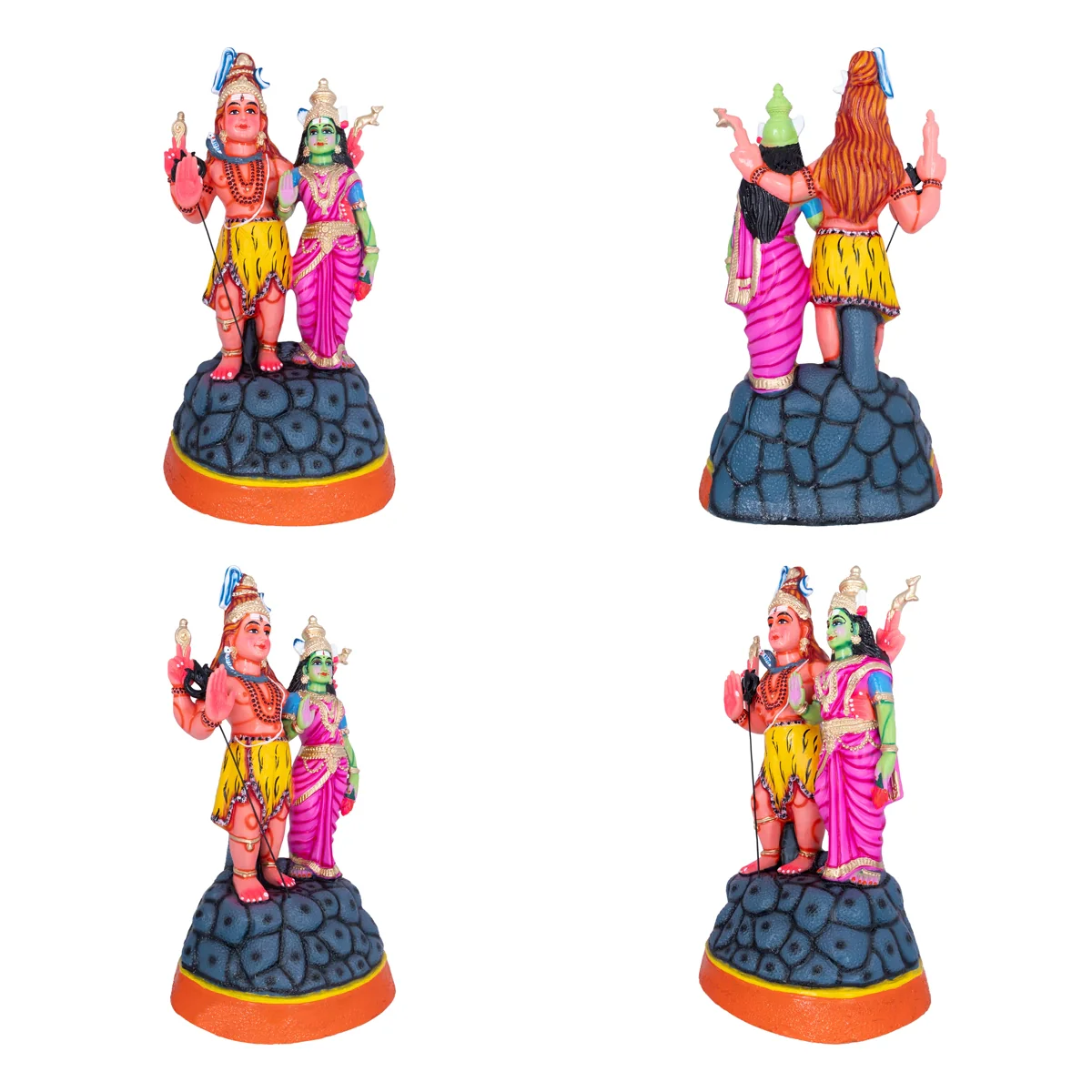 Mummoorthigal Paper Mache Golu Bommai Set- 27 X 13 Inches | Navaratri Golu Gombe/Giri Golu Doll/Navratri Decor - Image 3