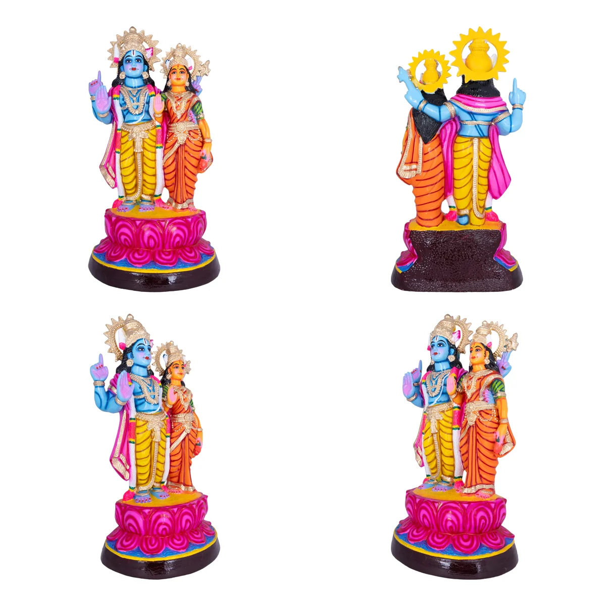 Mummoorthigal Paper Mache Golu Bommai Set- 27 X 13 Inches | Navaratri Golu Gombe/Giri Golu Doll/Navratri Decor - Image 4