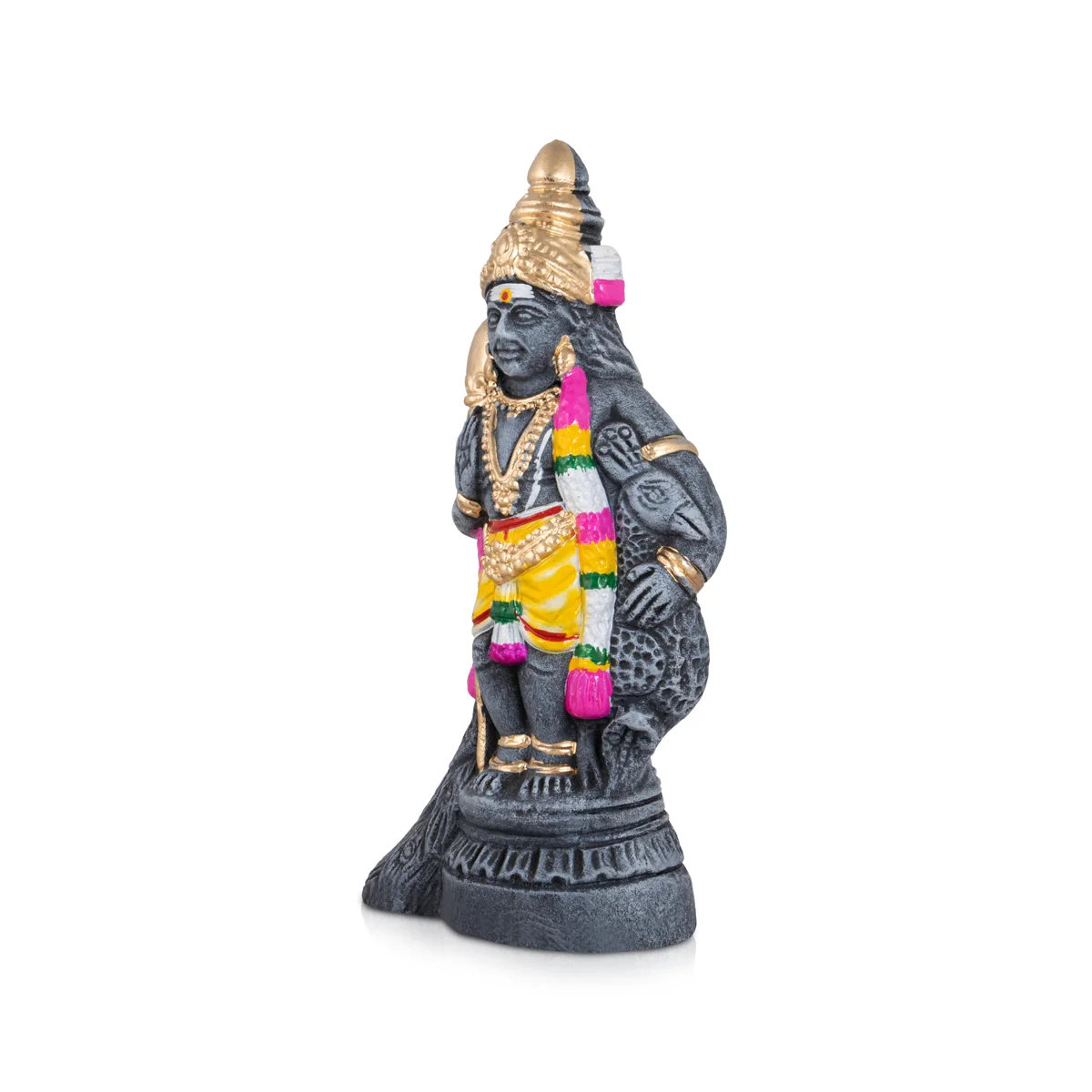 Murugan Clay Golu Bommai - 9 x 5 Inches | Giri Golu Doll/ Navaratri Golu Bomma/Gombe/Bommai - Image 2