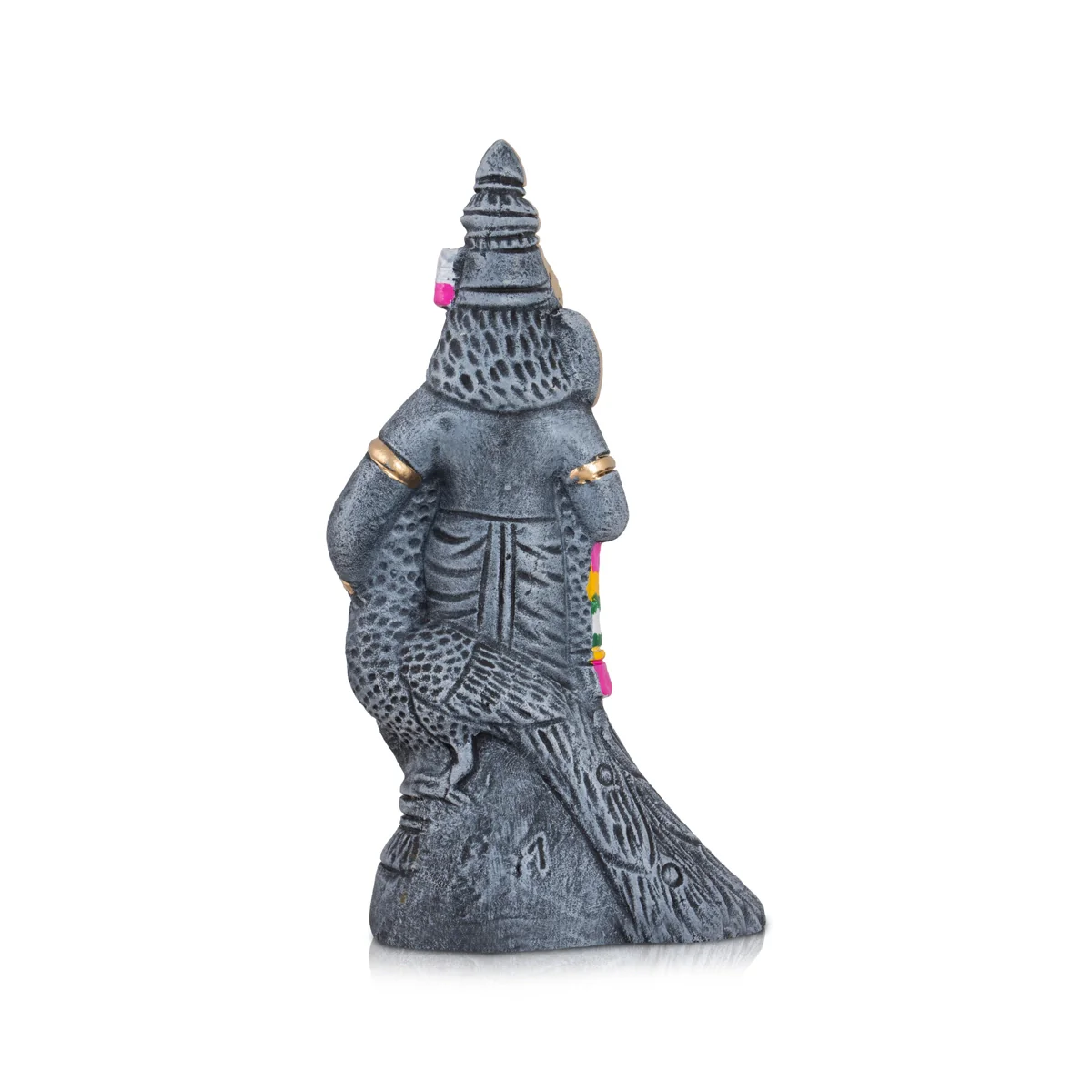 Murugan Clay Golu Bommai - 9 x 5 Inches | Giri Golu Doll/ Navaratri Golu Bomma/Gombe/Bommai - Image 3