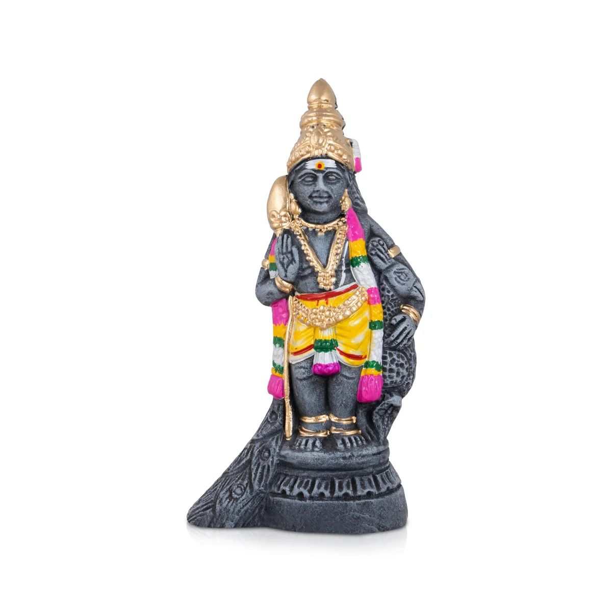 Murugan Clay Golu Bommai - 9 x 5 Inches | Giri Golu Doll/ Navaratri Golu Bomma/Gombe/Bommai - Image 4