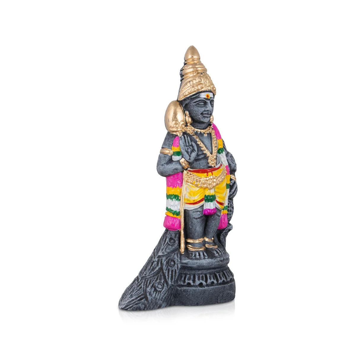 Murugan Clay Golu Bommai - 9 x 5 Inches | Giri Golu Doll/ Navaratri Golu Bomma/Gombe/Bommai - Image 5