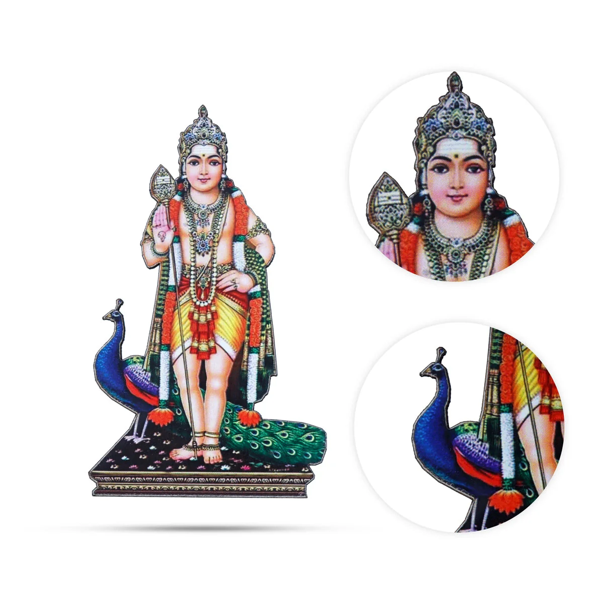 Murugan Fridge Magnet - 3 X 2 Inches | Single Layer Picture Magnet/ Photo Magnet For Home And Gifting - Image 2