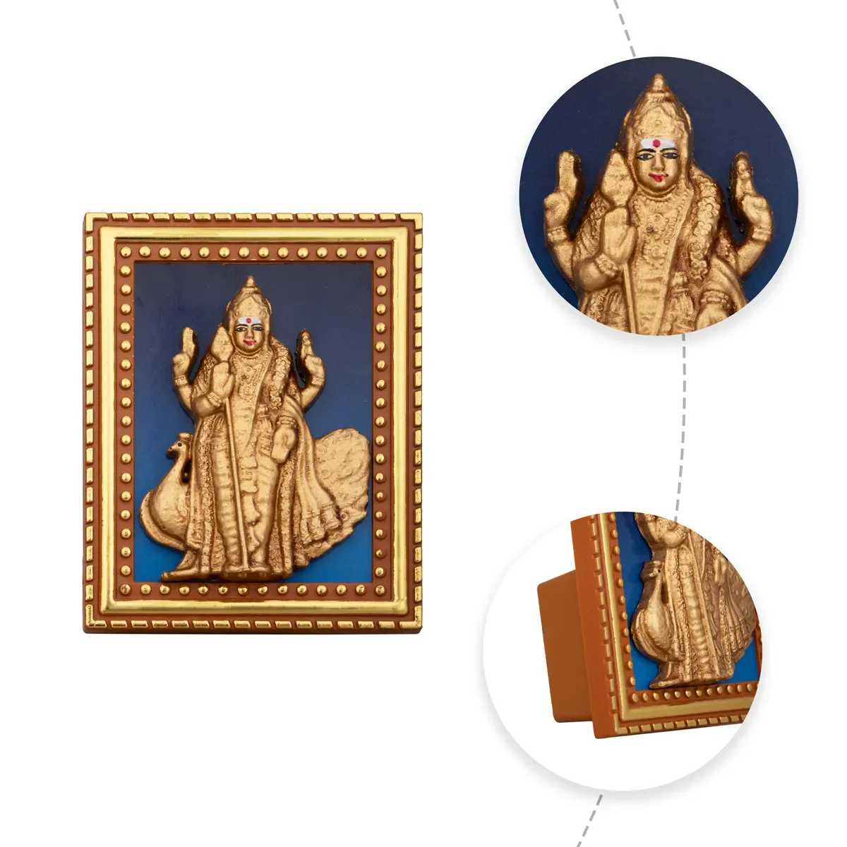 Murugan Photo Frame- 4 x 3 Inches | Picture Frame/ Photo Frame With Backstand/ Frame Photo For Pooja Room Decor - Image 2