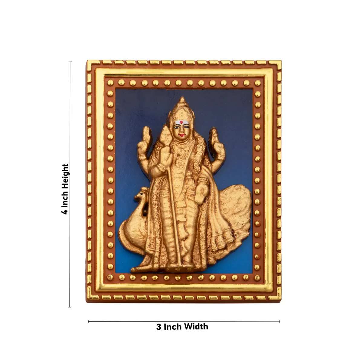 Murugan Photo Frame- 4 x 3 Inches | Picture Frame/ Photo Frame With Backstand/ Frame Photo For Pooja Room Decor - Image 3