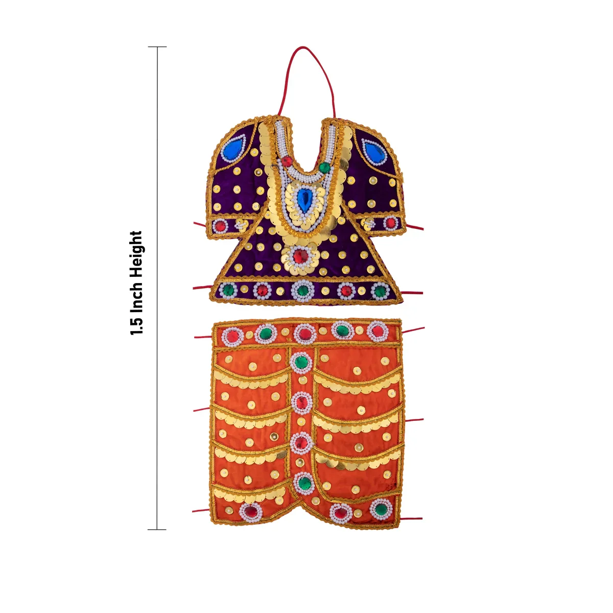 Murugan Raja Alangaram Dress - 1.5 Feet | Raja Alankaram Dress for Deity - Image 4