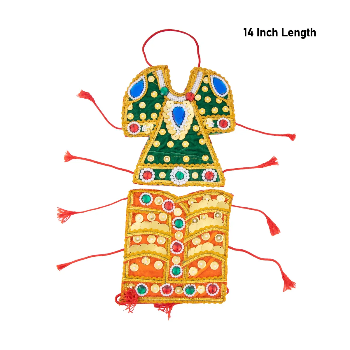 Murugan Raja Alangaram Dress - 14 Inches | Raja Alankaram Dress for Deity - Image 4