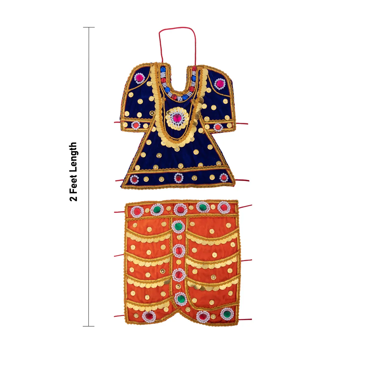 Murugan Raja Alangaram Dress - 2 Feet | Raja Alankaram Dress for Deity - Image 4