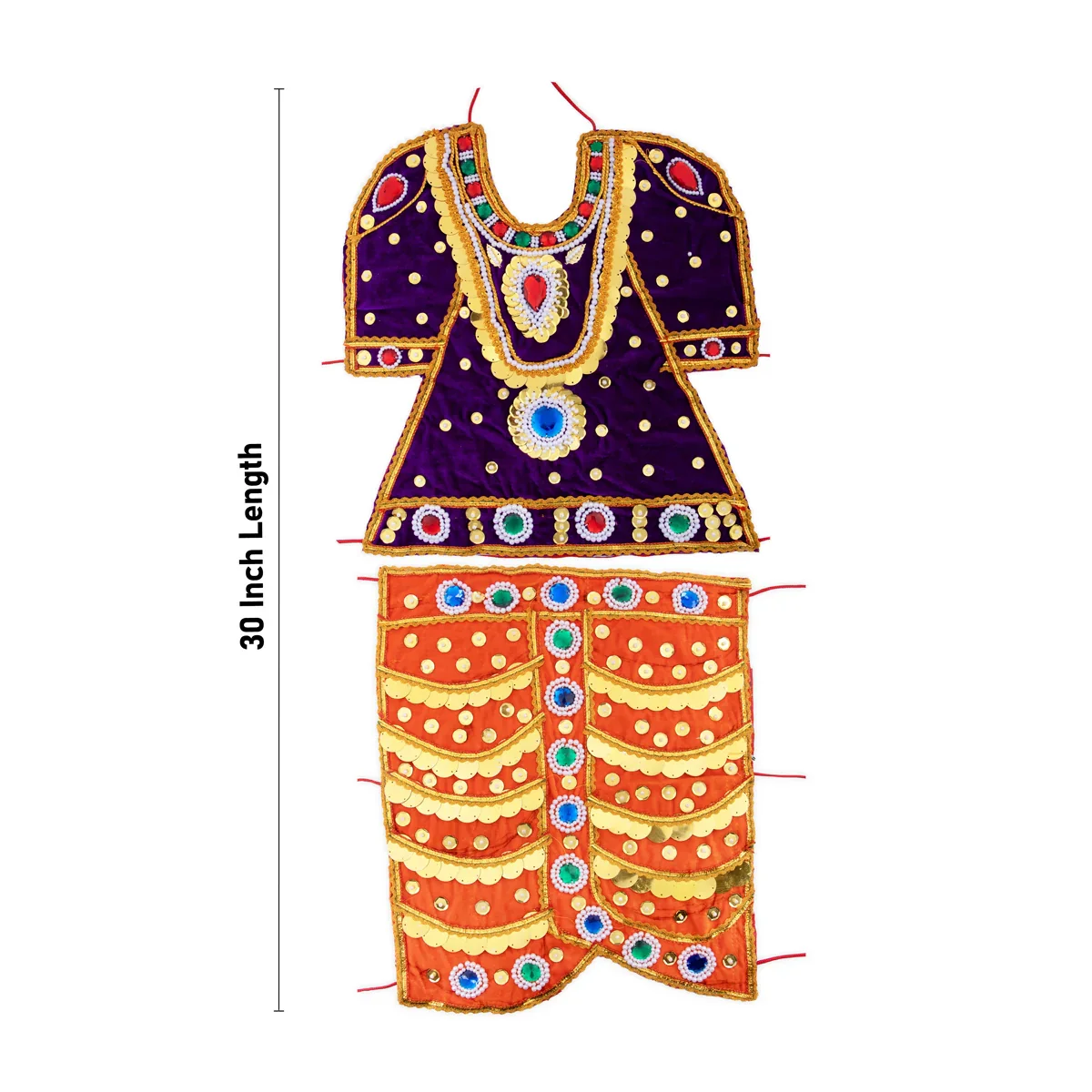 Murugan Raja Alangaram Dress - 30 Inches | Raja Alankaram Dress for Deity - Image 4