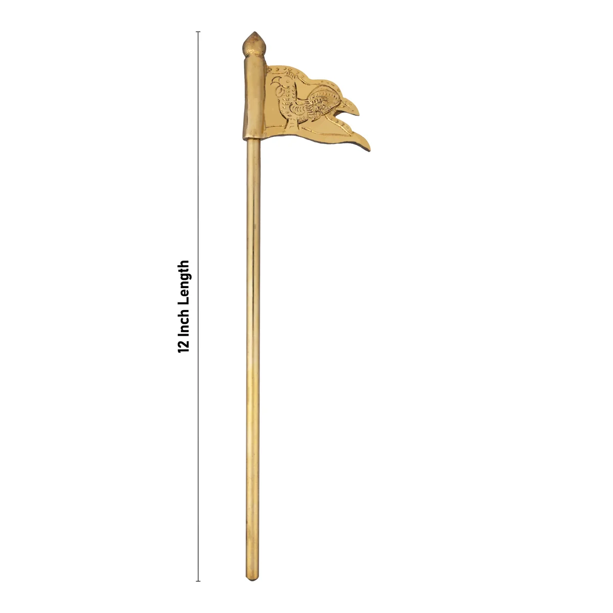 Murugan Seval Kodi - 12 x 3 Inches | Brass Seval Flag/ Seval Kodi Flag for Pooja - Image 2