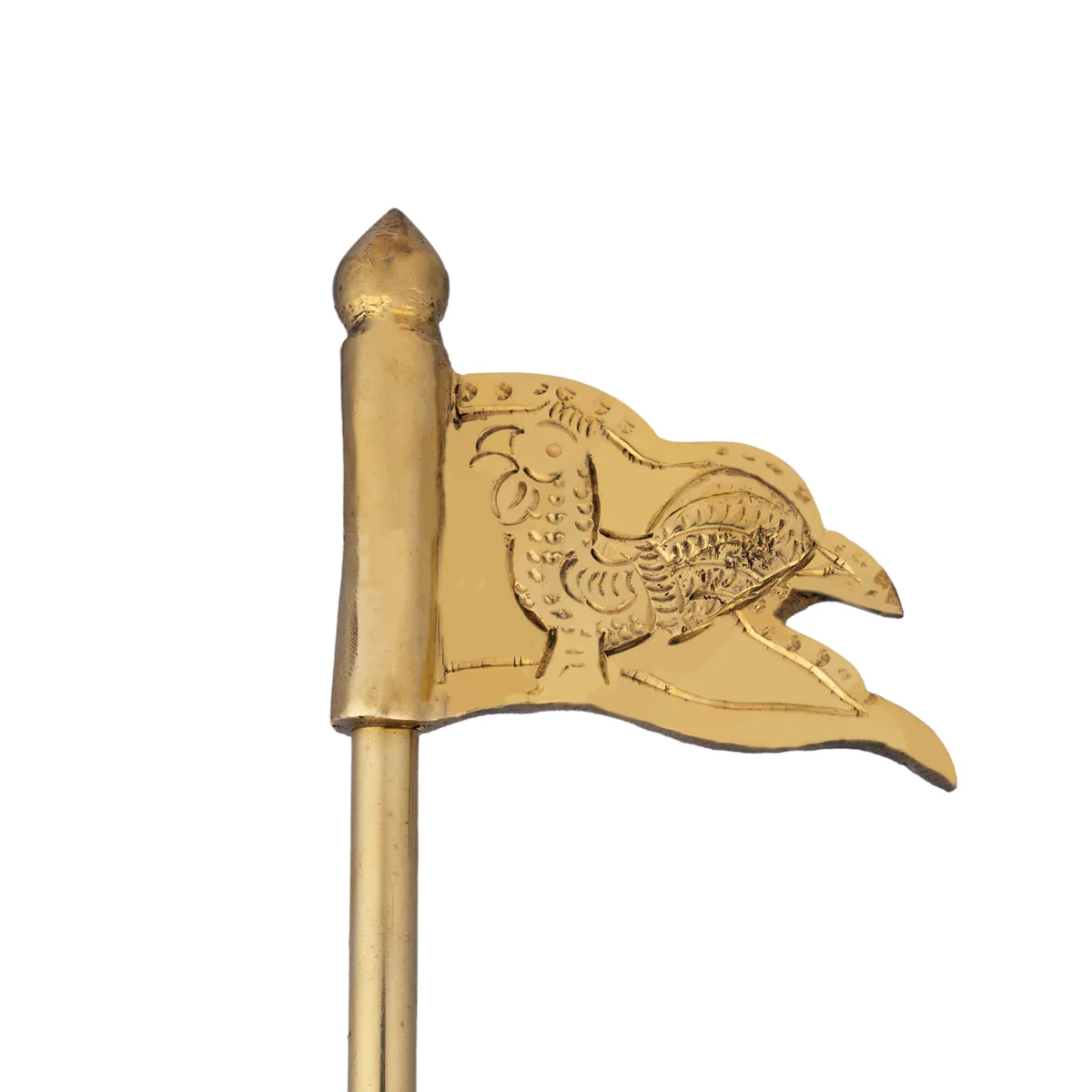 Murugan Seval Kodi - 12 x 3 Inches | Brass Seval Flag/ Seval Kodi Flag for Pooja - Image 3