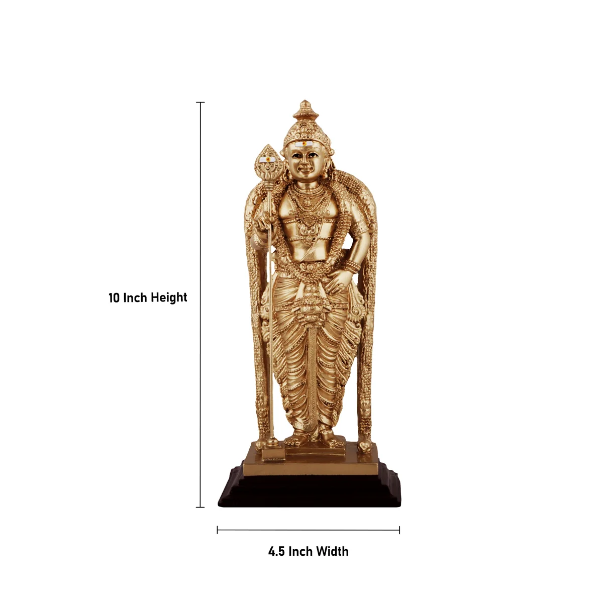 Murugan Statue - 10 x 4.5 Inches | Murugan Idol/ Polyresin Statue for Pooja - Image 5