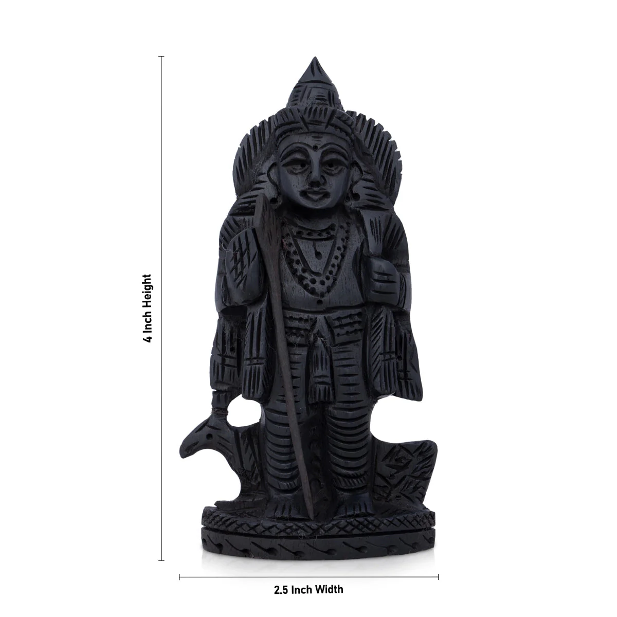 Murugan Statue - 4 X 2.5 Inches | Kartikeya Statue/ Karungali Statue For Pooja & Home Decor - Image 4