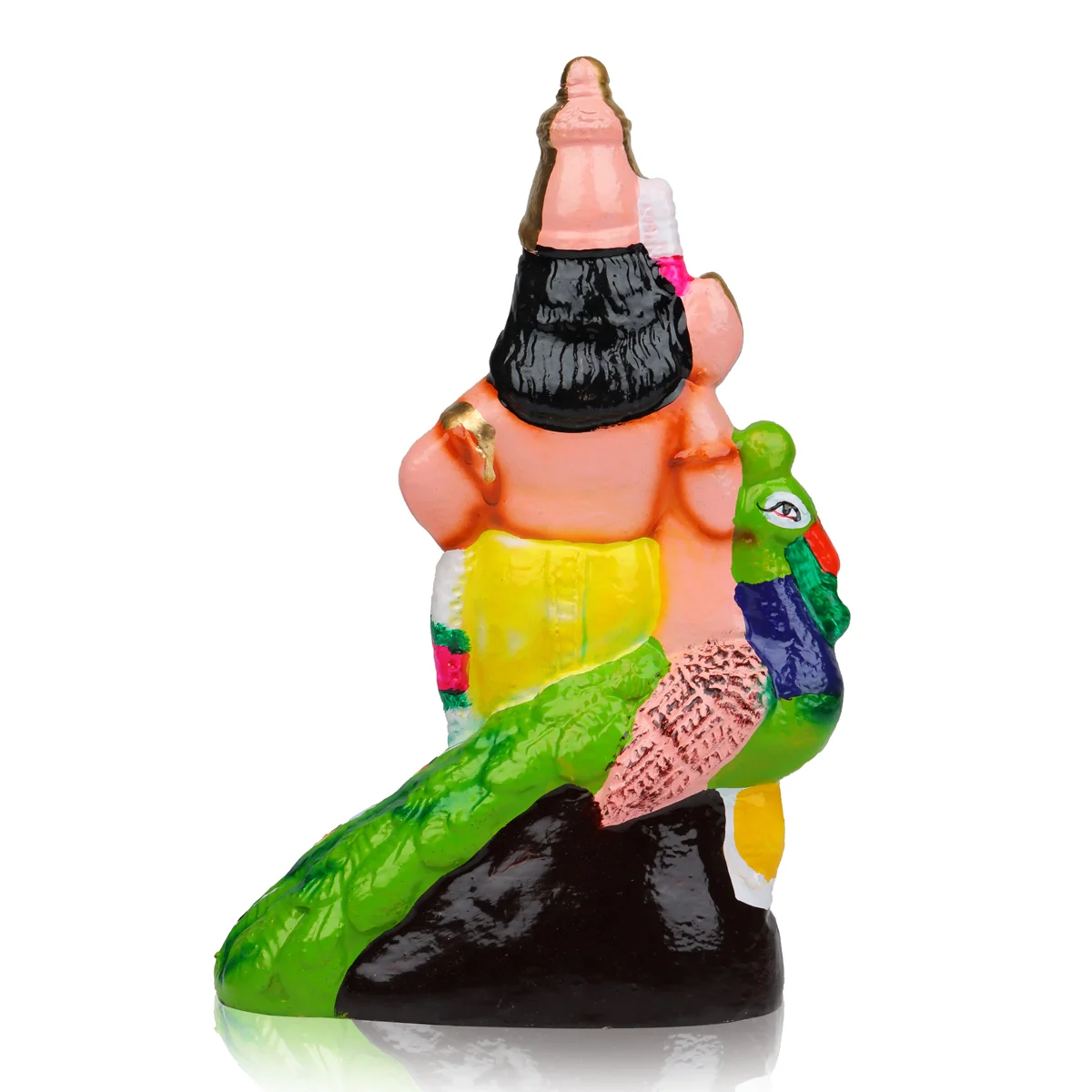 Murugan Statue Clay Golu Bommai - 10 X 6 Inches | Navaratri Golu Gombe/ Giri Golu Doll/ Navratri Decor - Image 6