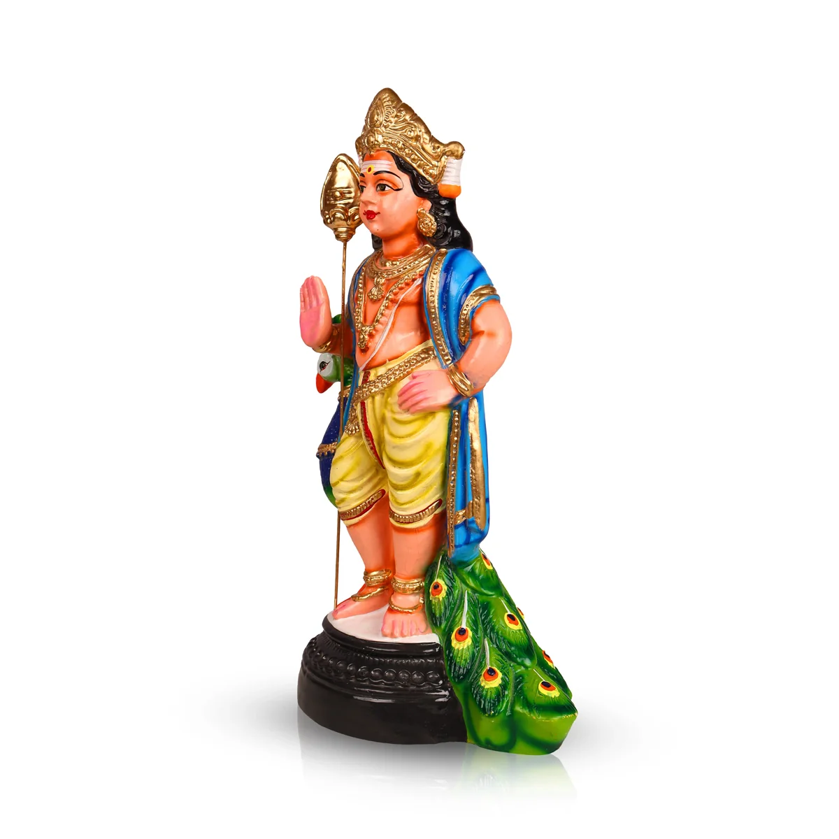 Murugan Statue Paper Mache Golu Bommai - 15 Inches | Navaratri Golu Gombe/ Giri Golu Doll/ Navratri Decoration - Image 3