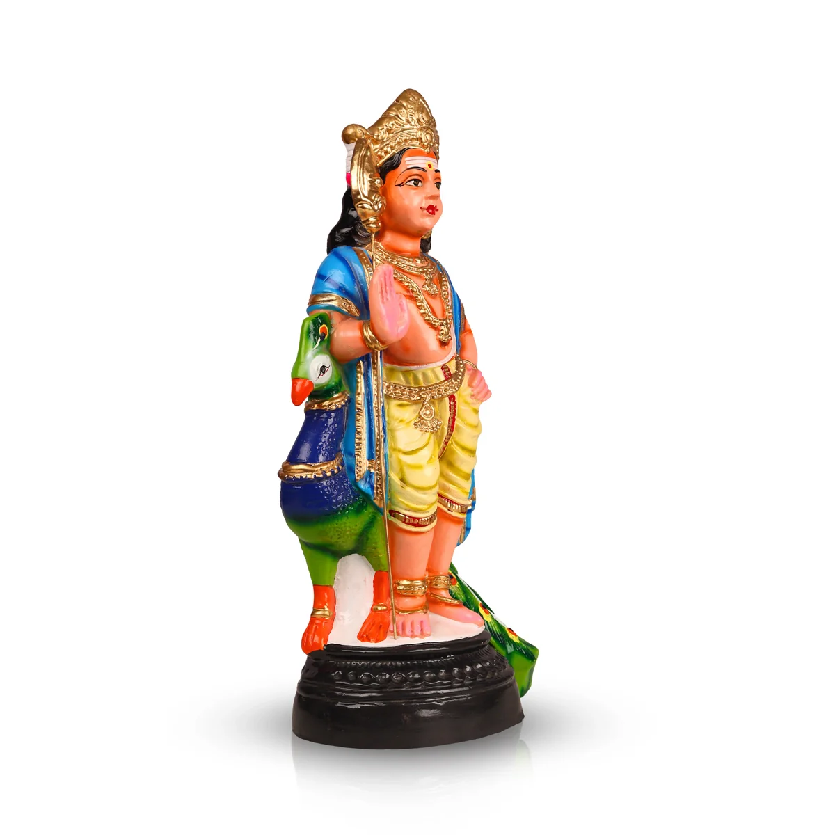 Murugan Statue Paper Mache Golu Bommai - 15 Inches | Navaratri Golu Gombe/ Giri Golu Doll/ Navratri Decoration - Image 4