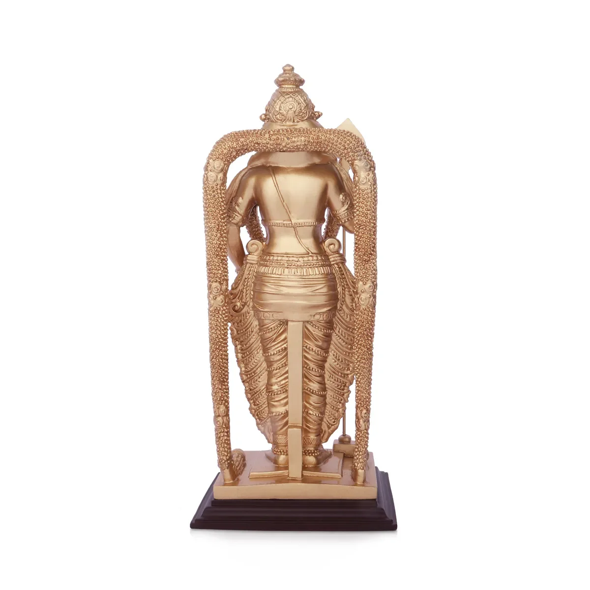Murugan Statue Standing On Base - 12 X 4.5 Inches | Resin Statue/ Gold Polish Kartikeya Statue For Home Decor - Image 6