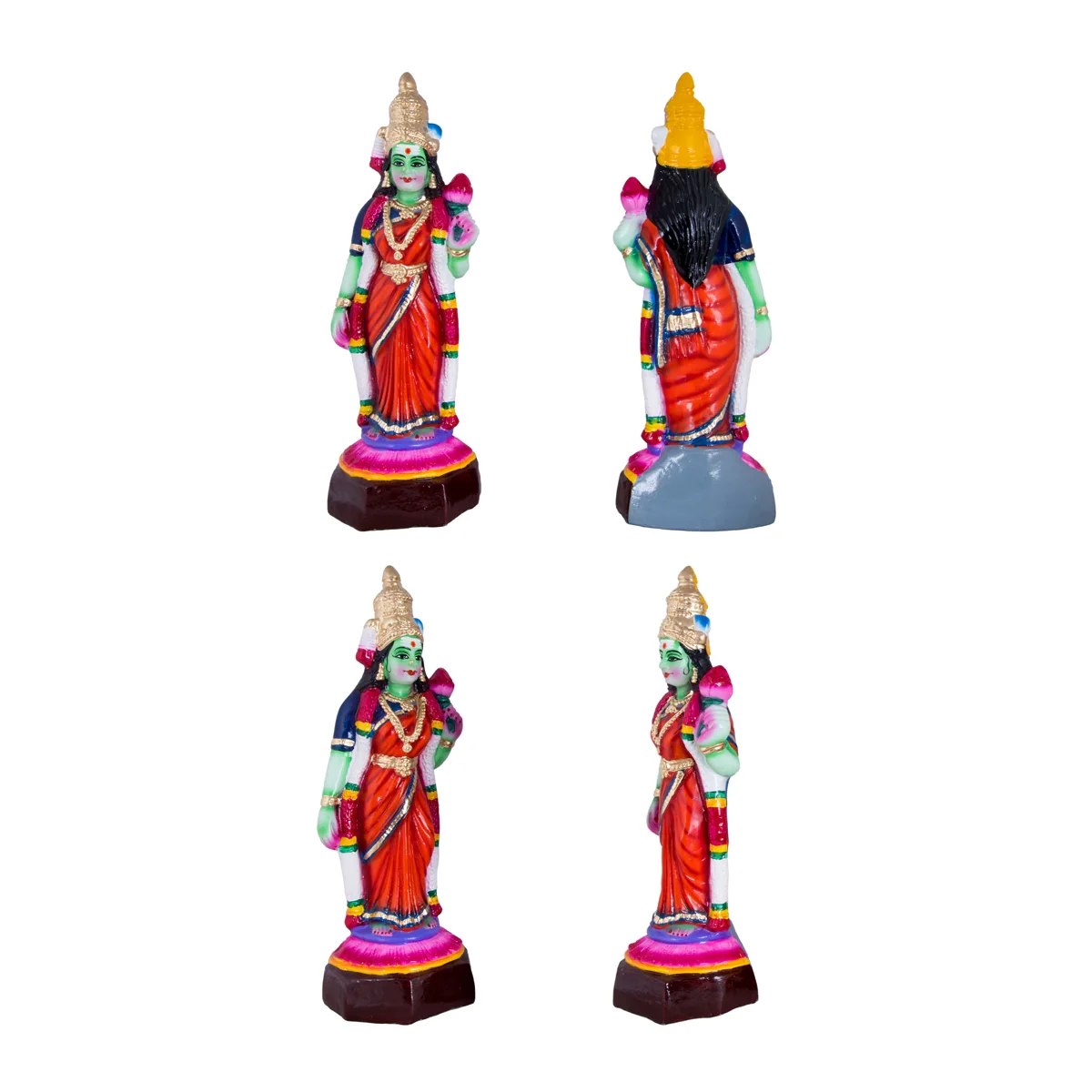 Murugan Valli Deivanai Paper Mache Golu Bommai Set - 20 x 11 Inches | Giri Golu Doll/ Navaratri Golu Bomma - Image 5
