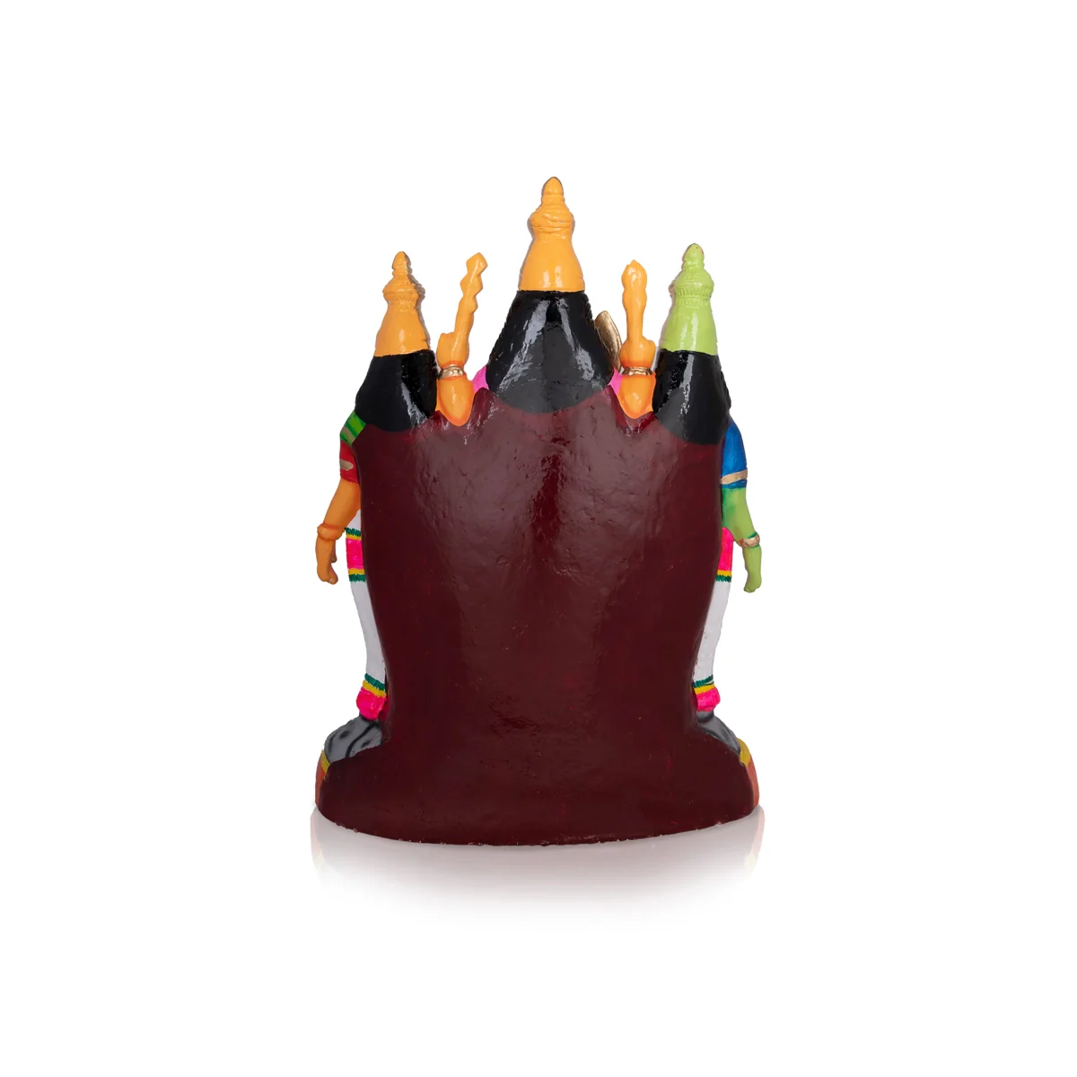 Murugan Valli Deivanai Statue Paper Mache Golu Bommai - 21 X 18 Inches | Giri Golu Doll/ Navaratri Gombe - Image 5