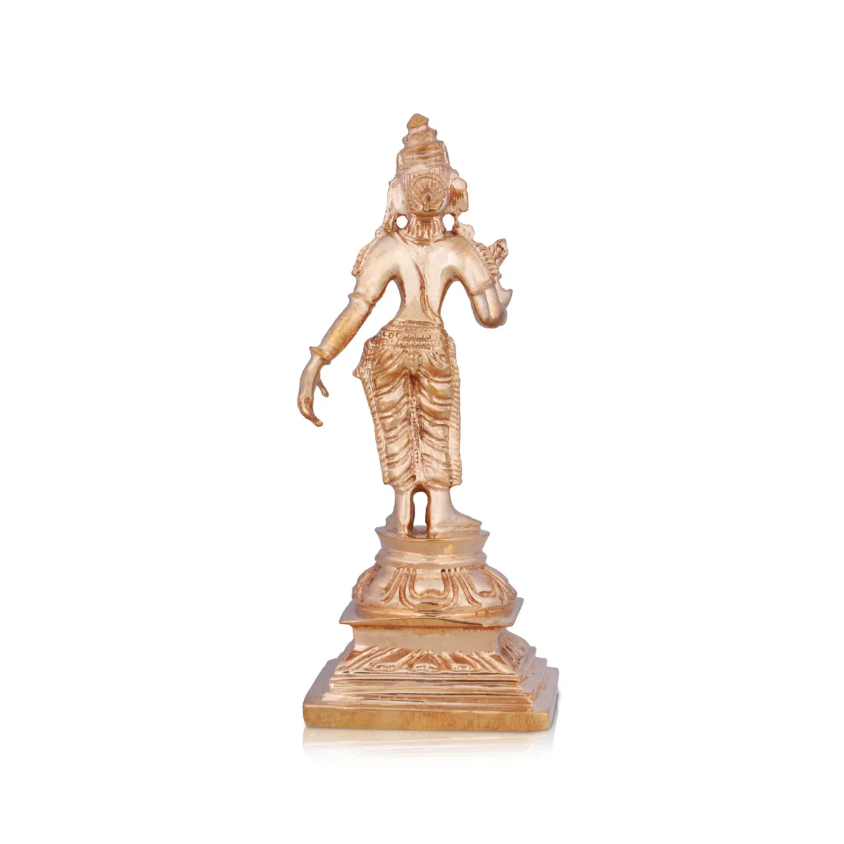 Murugan Valli Deivanai Statue Set - 5 X 2 Inches | Panchaloha Statue\ Murugan Valli Deivanai Idol For Pooja - Image 10