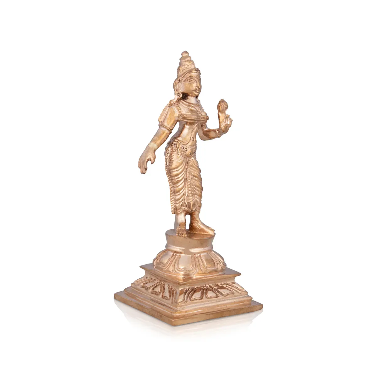 Murugan Valli Deivanai Statue Set - 5 X 2 Inches | Panchaloha Statue\ Murugan Valli Deivanai Idol For Pooja - Image 12