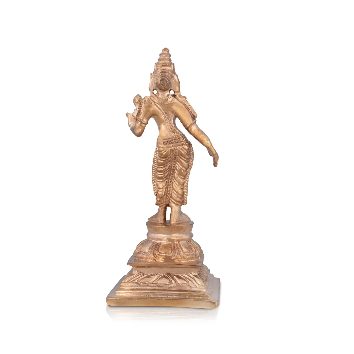 Murugan Valli Deivanai Statue Set - 5 X 2 Inches | Panchaloha Statue\ Murugan Valli Deivanai Idol For Pooja - Image 14