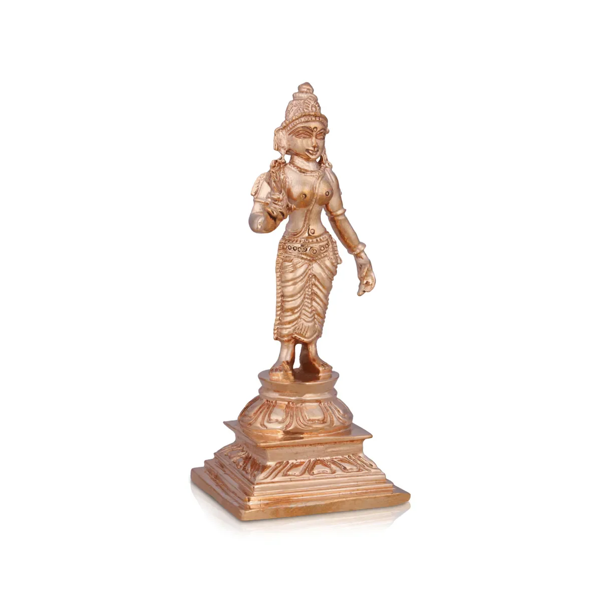 Murugan Valli Deivanai Statue Set - 5 X 2 Inches | Panchaloha Statue\ Murugan Valli Deivanai Idol For Pooja - Image 4