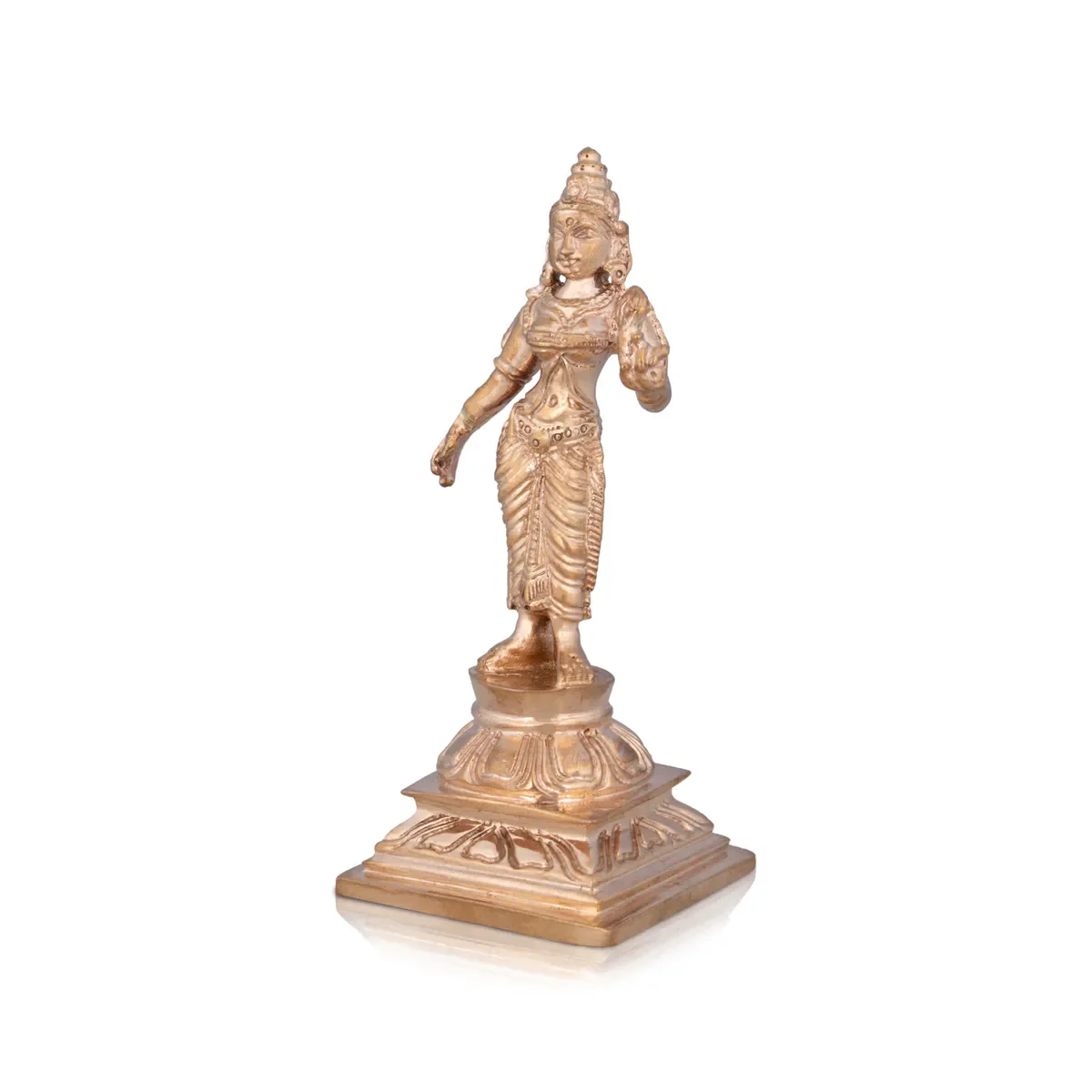 Murugan Valli Deivanai Statue Set - 5 X 2 Inches | Panchaloha Statue\ Murugan Valli Deivanai Idol For Pooja - Image 5
