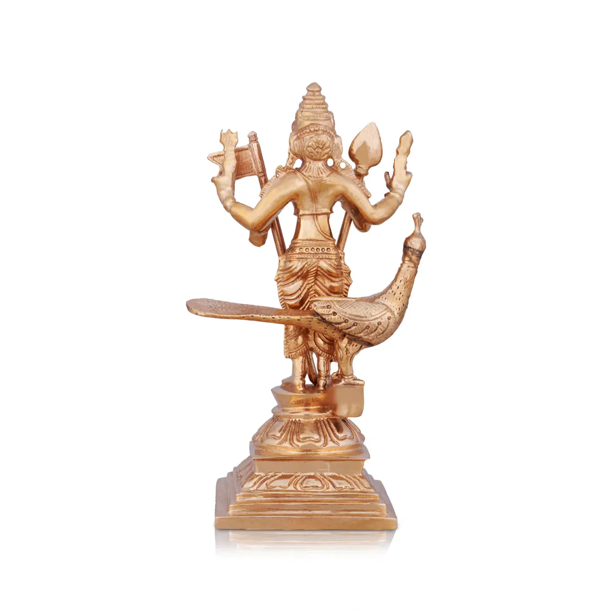 Murugan Valli Deivanai Statue Set - 5 X 2 Inches | Panchaloha Statue\ Murugan Valli Deivanai Idol For Pooja - Image 6
