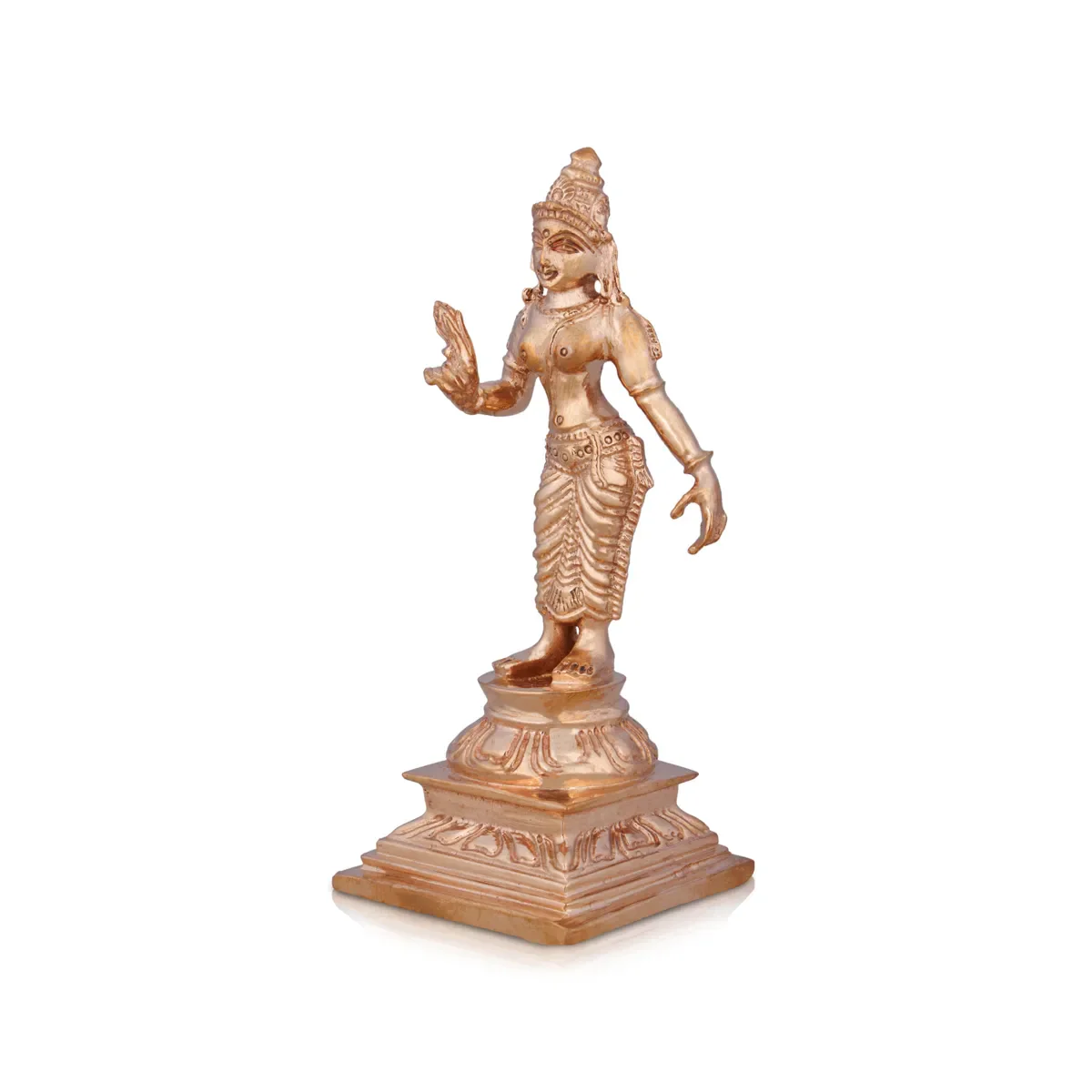 Murugan Valli Deivanai Statue Set - 5 X 2 Inches | Panchaloha Statue\ Murugan Valli Deivanai Idol For Pooja - Image 8