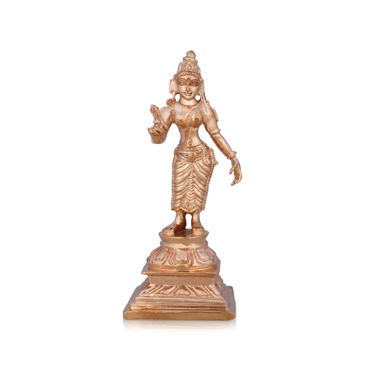 Murugan Valli Deivanai Statue Set - 5 X 2 Inches | Panchaloha Statue\ Murugan Valli Deivanai Idol For Pooja - Image 9