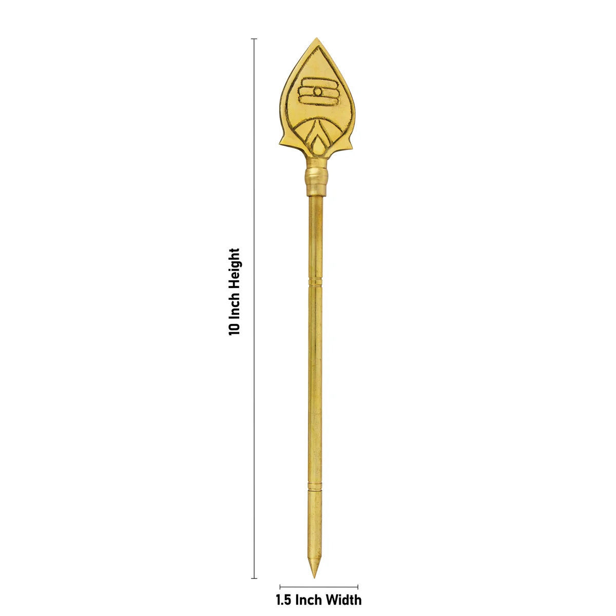Murugan Vel - 10 x 1.5 Inches | Muruga Vel/ Brass Astras/ Brass Vel for Deity Decor - Image 3