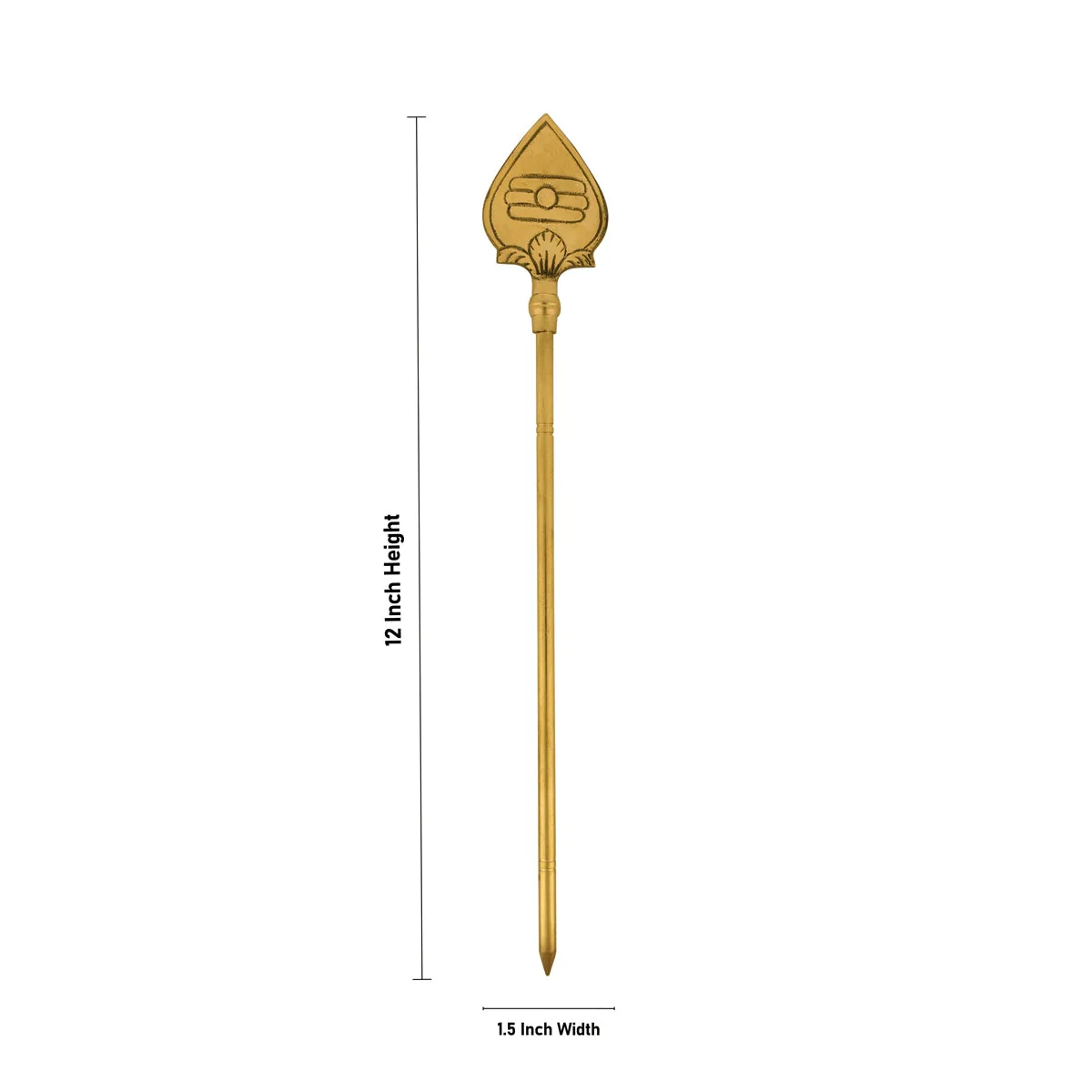 Murugan Vel - 12 x 1.5 Inches | Muruga Vel/ Brass Vel/ Brass Astras for Pooja - Image 2