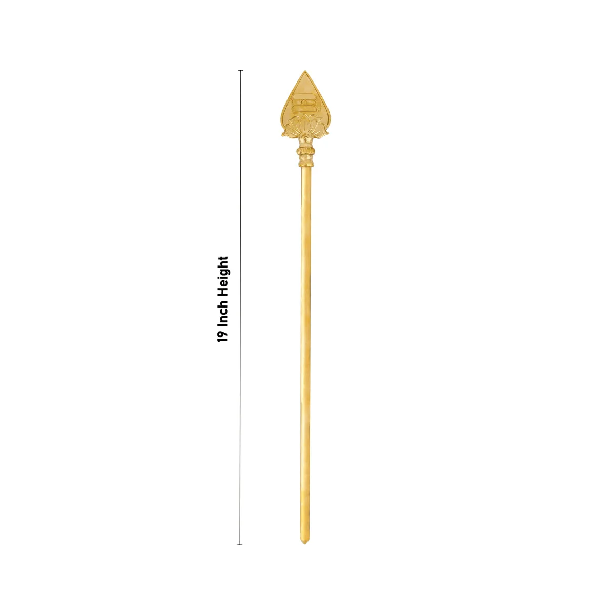 Murugan Vel - 19 x 2.5 Inches | Muruga Vel/ Brass Vel/ Brass Astras for Pooja - Image 3