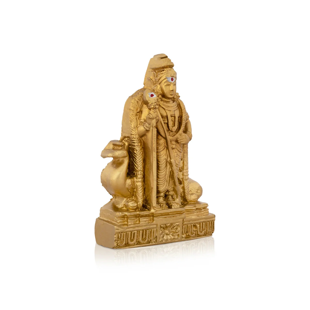 Murugan Statue - 3.5 x 2.25 Inches | Resin Statue/ Gold Polish Standing Murugan Idol for Pooja/ 102 Gms - Image 3