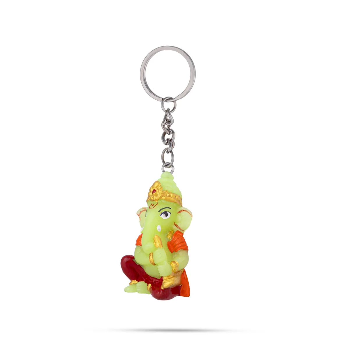 Ganesh Murti Design Key Chain - 2 x 1 Inches | Key Ring/ Key Holder For Gifting & Bike - Image 4