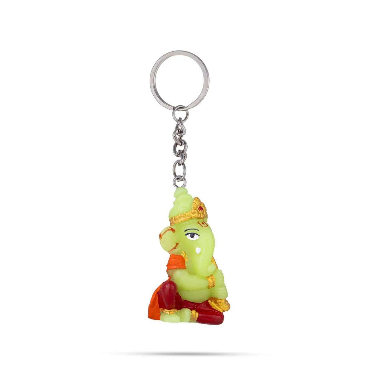 Ganesh Murti Design Key Chain - 2 x 1 Inches | Key Ring/ Key Holder For Gifting & Bike - Image 5