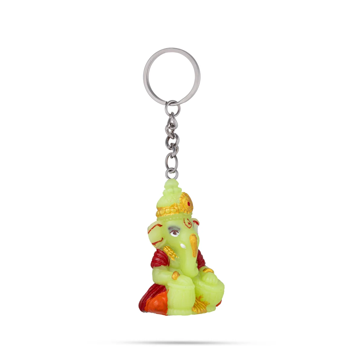 Ganesh Murti Design Key Chain - 2.25 x 1 Inches | Key Ring/ Key Holder For Gifting & Bike - Image 5