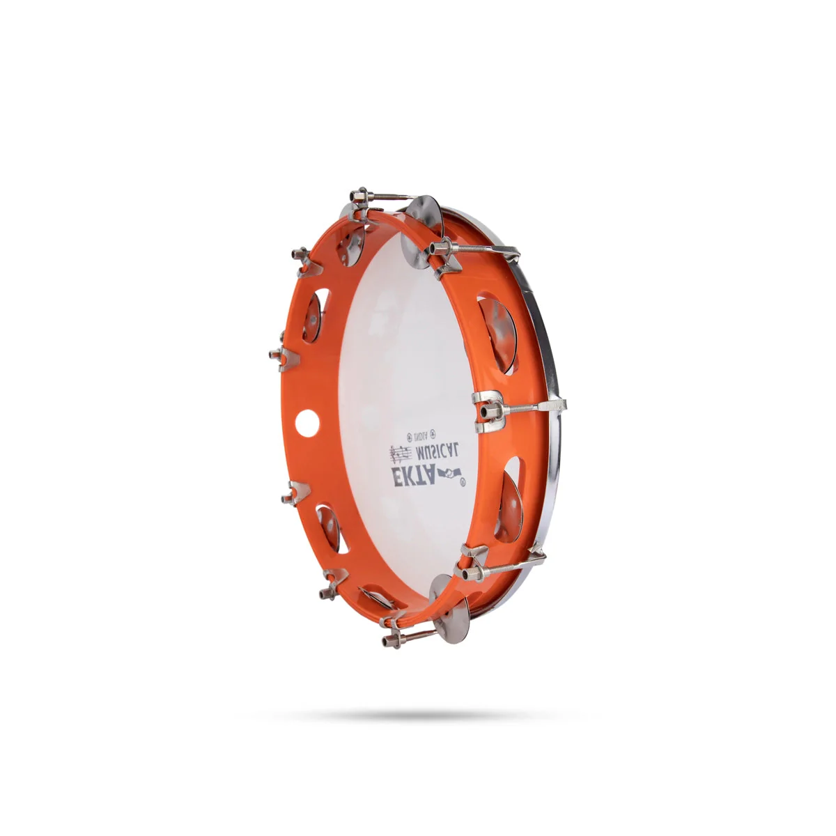 Musical Tambourine With Head - 2 x 10 Inches | Percussion Instrument/ Kanjira Instrument for Bhajan - Image 4