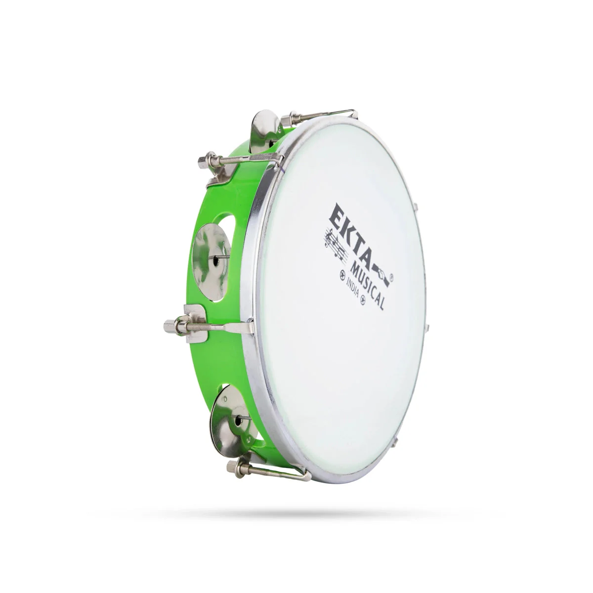 Musical Tambourine With Head - 2 x 8 Inches | Percussion Instrument/ Kanjira Instrument for Bhajan - Image 6
