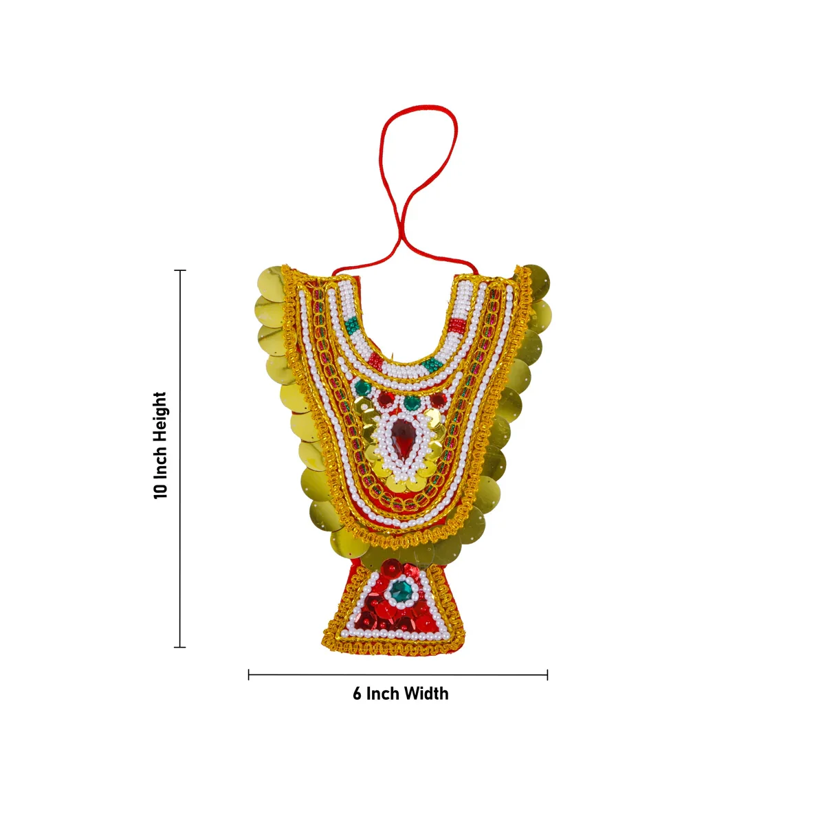 Muthangi - 10 x 6 Inches | Chest Necklace/ Jewellery for Deity - Image 3