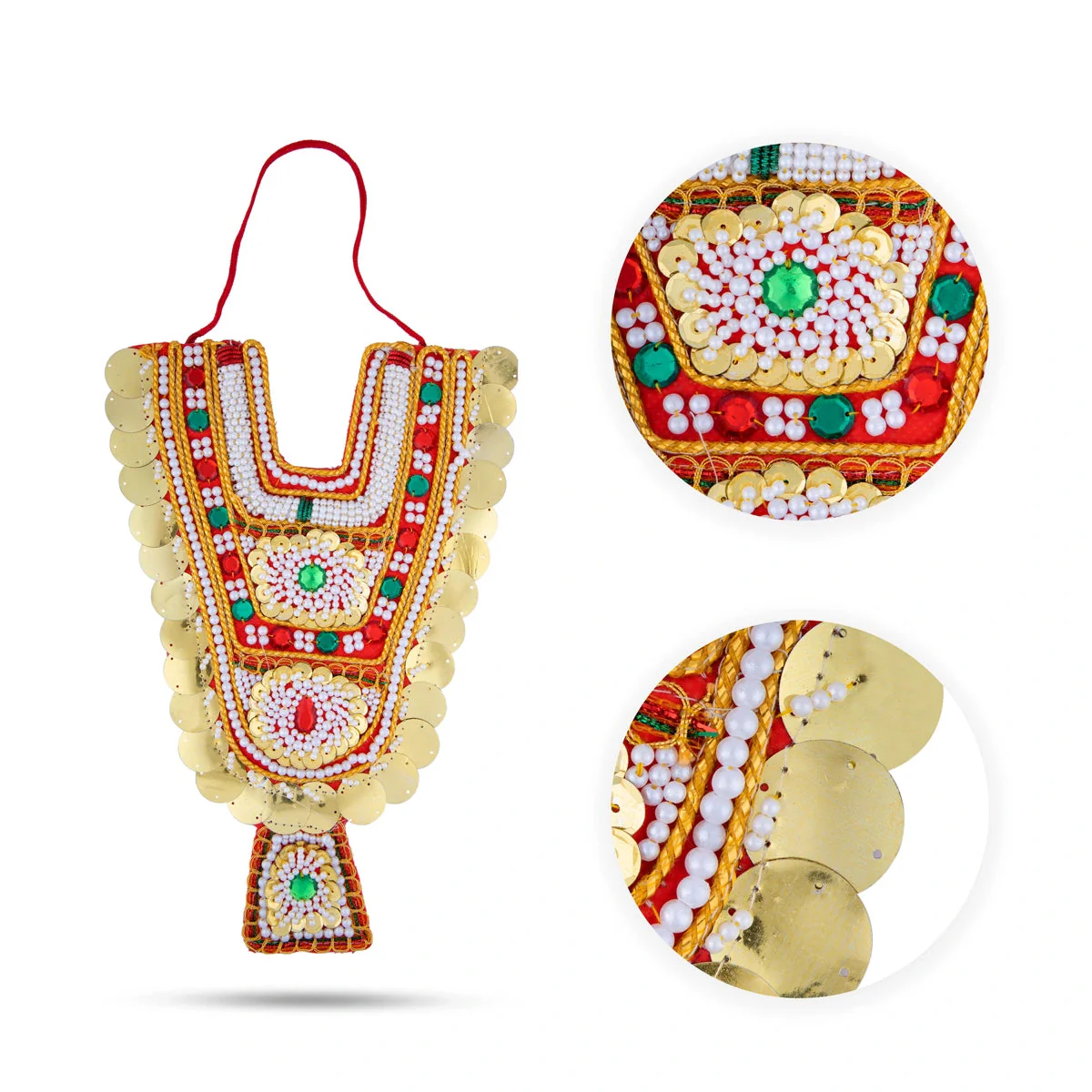Muthangi - 12 x 7 Inches | Deity Necklace/ Jewellery for Deity Decor - Image 2