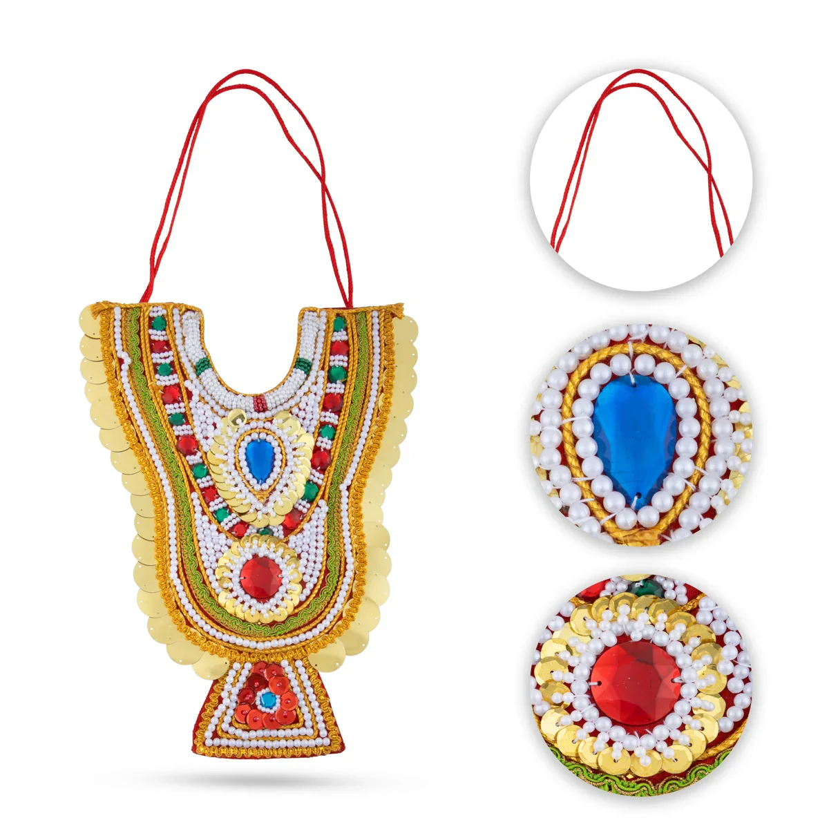 Muthangi - 12 x 8.5 Inches | Chest Necklace/ Jewellery for Deity - Image 2