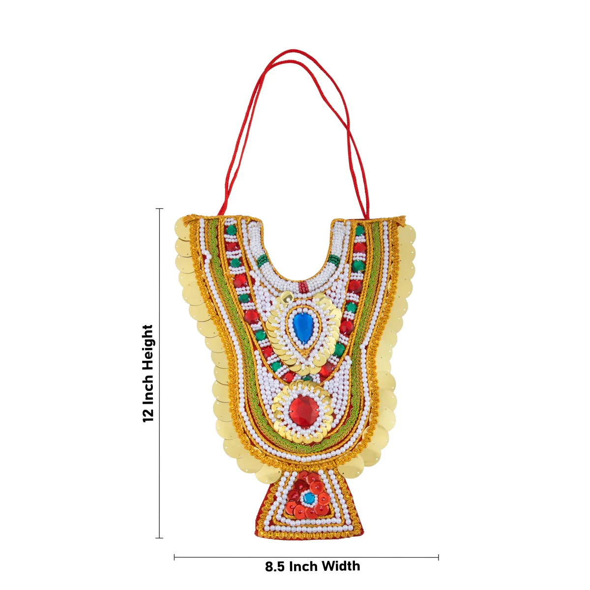 Muthangi - 12 x 8.5 Inches | Chest Necklace/ Jewellery for Deity - Image 3