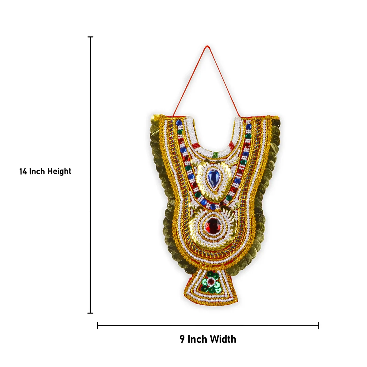 Muthangi - 14 x 9 Inches | Deity Necklace/ Jewellery for Deity - Image 4