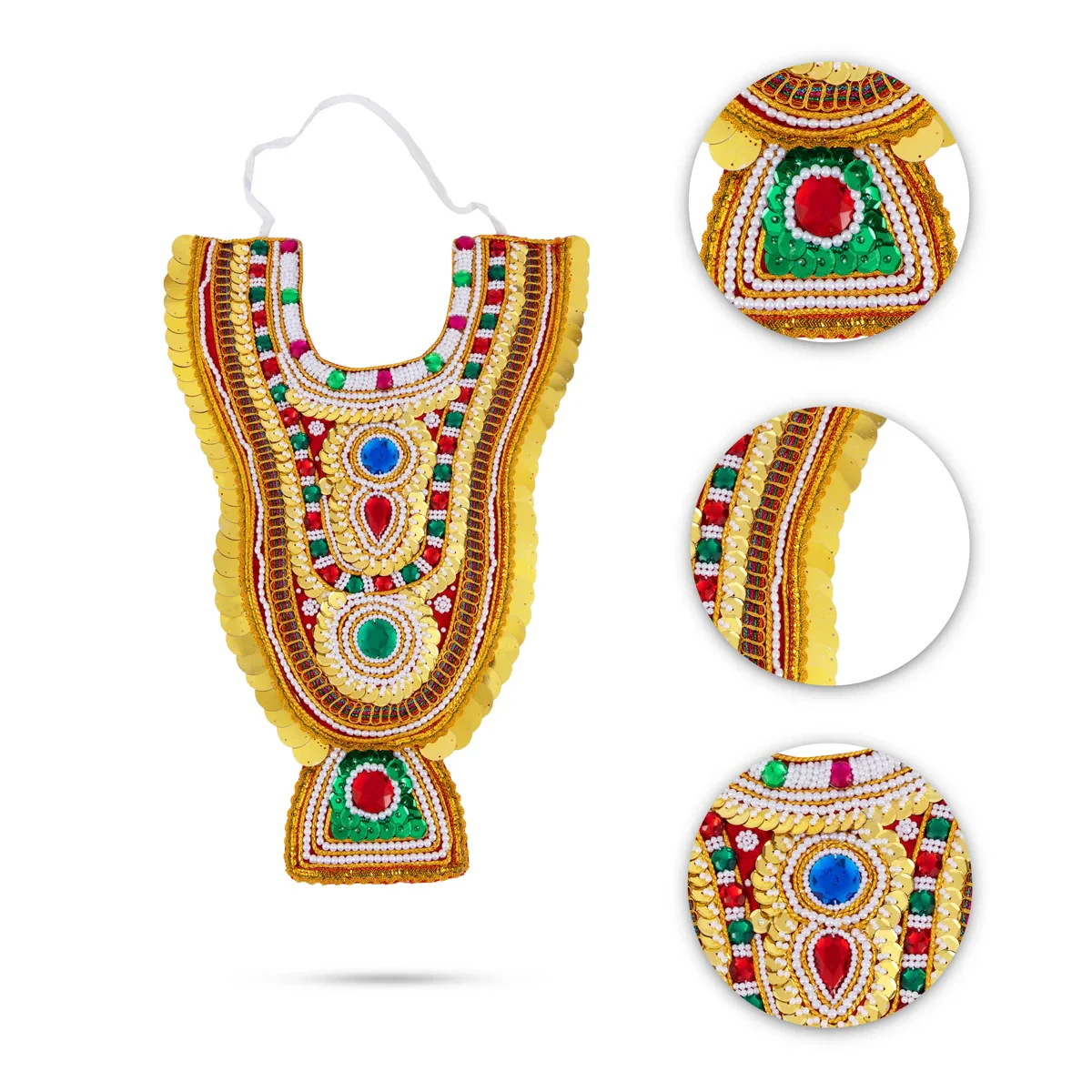 Muthangi - 18 x 10 Inches | Chest Necklace/ Jewellery for Deity - Image 2