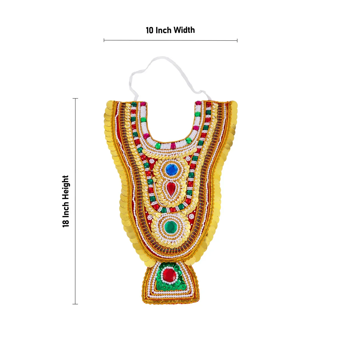 Muthangi - 18 x 10 Inches | Chest Necklace/ Jewellery for Deity - Image 4