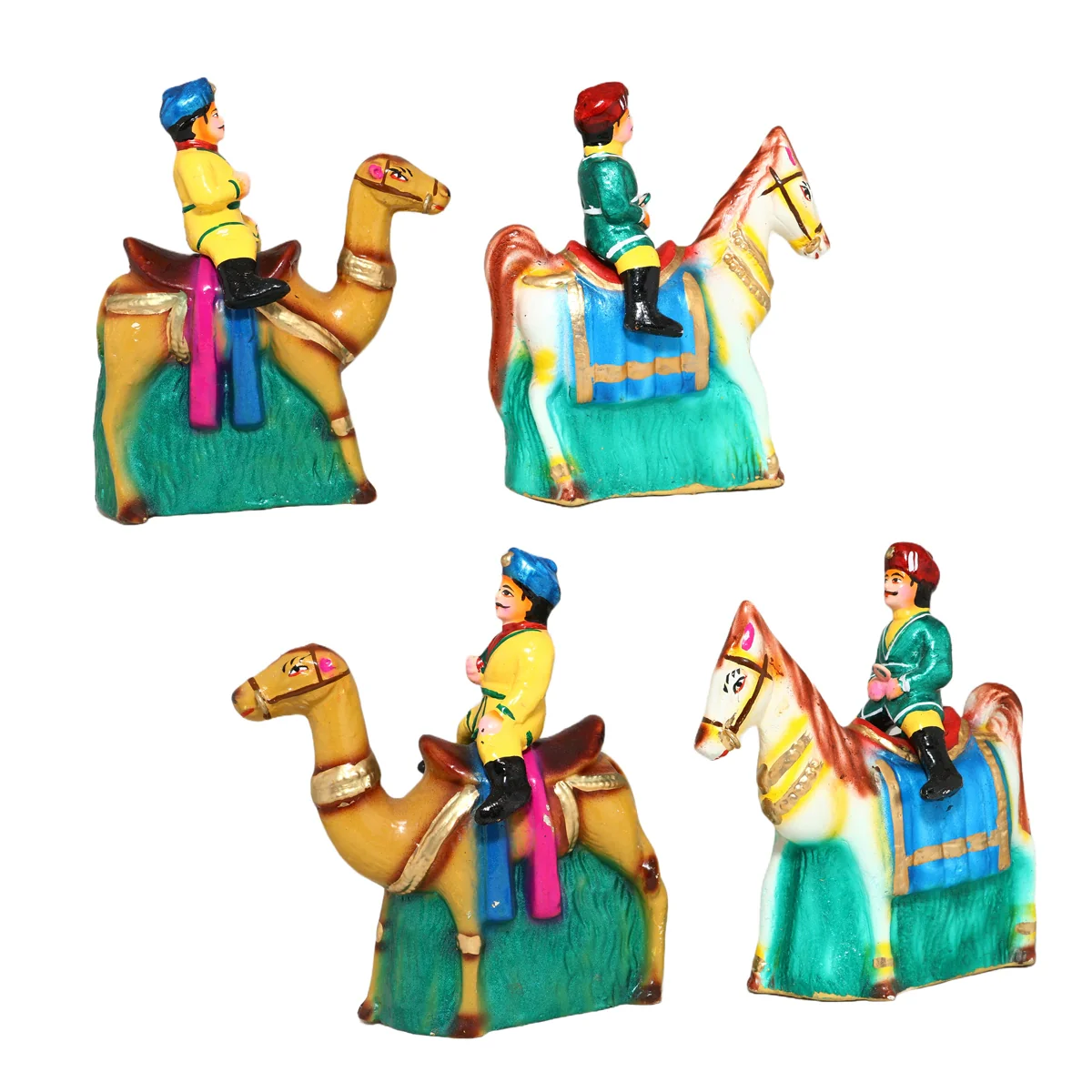 Mysore Dasara Festival Clay Golu Bommai Set- 6 X 4 Inches | Navaratri Golu Gombe/Giri Golu Doll/ Navratri Decor - Image 2