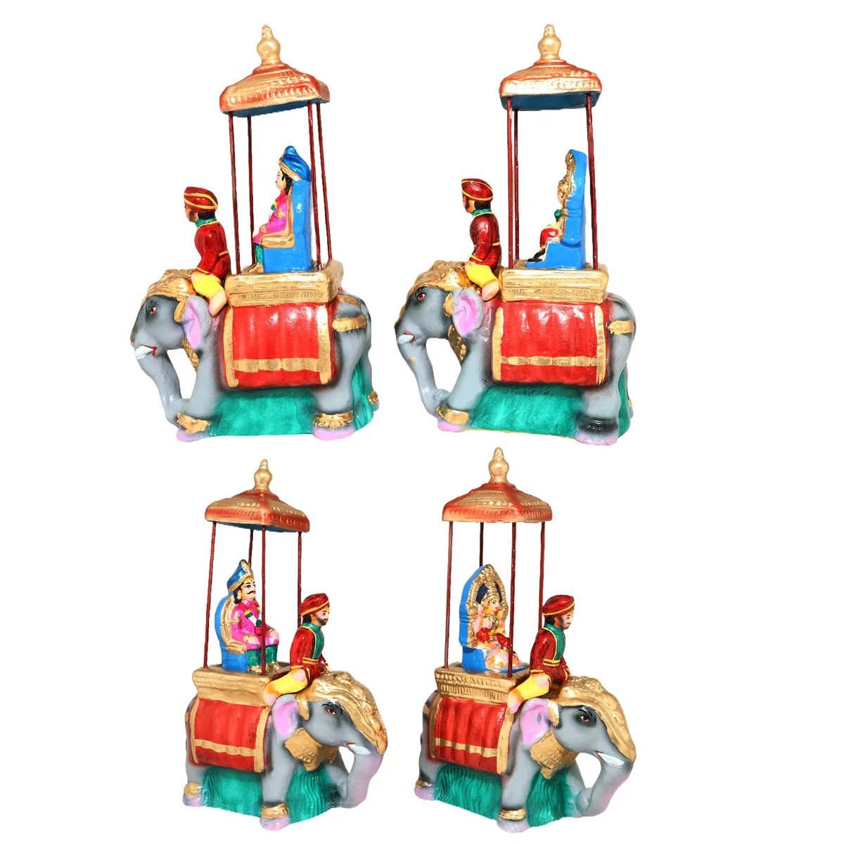Mysore Dasara Festival Clay Golu Bommai Set- 6 X 4 Inches | Navaratri Golu Gombe/Giri Golu Doll/ Navratri Decor - Image 5
