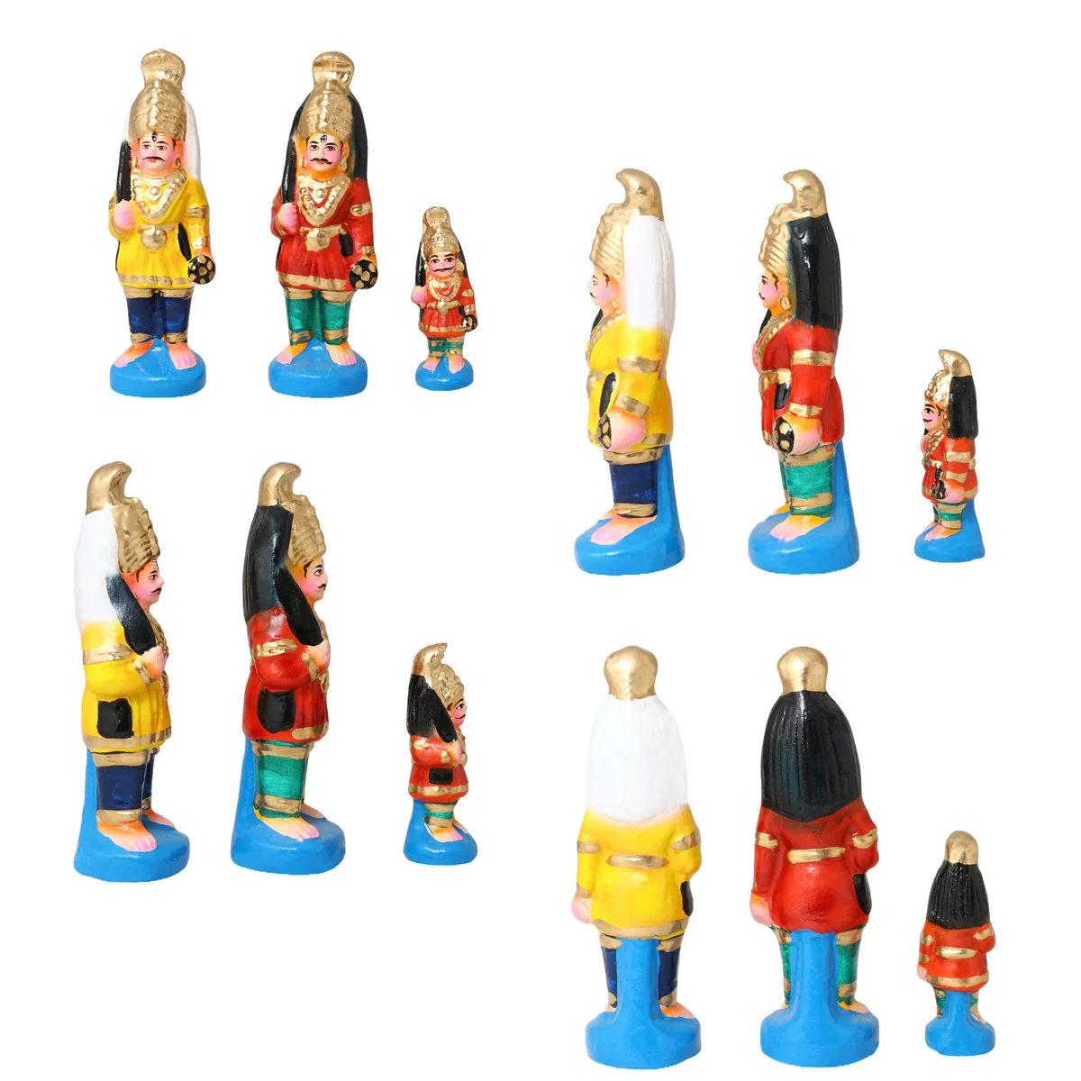 Mysore Dasara Festival Clay Golu Bommai Set- 6 X 4 Inches | Navaratri Golu Gombe/Giri Golu Doll/ Navratri Decor - Image 6